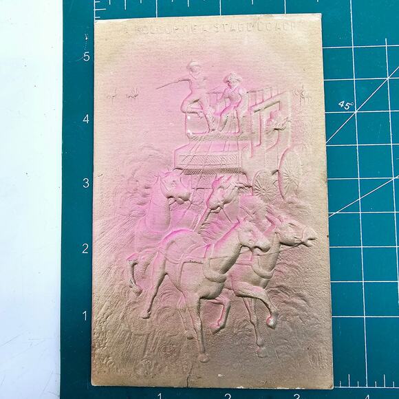 Dassel Minnesota MN Post card A Holdup Of A Stage Coach 1908 Antique Posted - Picture 6 of 6